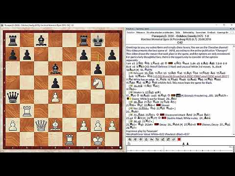 Paravyan, D. - Golubov, Saveliy The best game of  2018  to the online publication “Chesspro”.