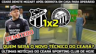 CEARÁ DEMITE MOZART APÓS DERROTA EM CASA PARA OPERÁRIO