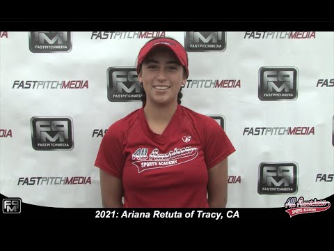 2021 Ariana Retuta committed University of Mary Shortstop, Outfield Softball Skills Video - AASA