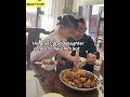 Great-granddaughter looks after her great-grandfather