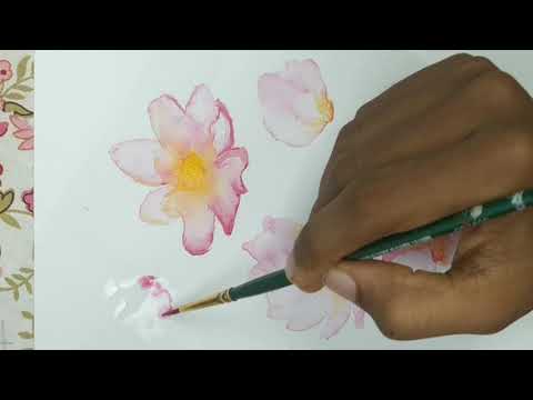 Flowers watercolor painting