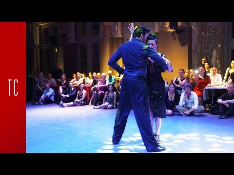  Anibal Lautaro  and  Valeria Maside  are  dancing  to  a  nontraditional song  at  Antwerpen Tango Festival  in  2019