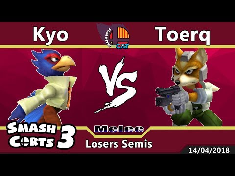SmashCorts #3 - SSBM - Kyo (Falco/Marth) vs Toerq (Fox) - Losers Semis