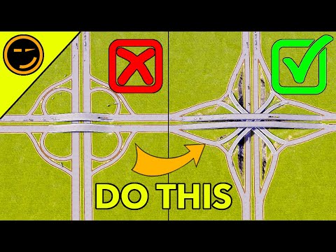 Smooth Stack Interchange in Cities Skylines, Easy Vanilla Tutorial