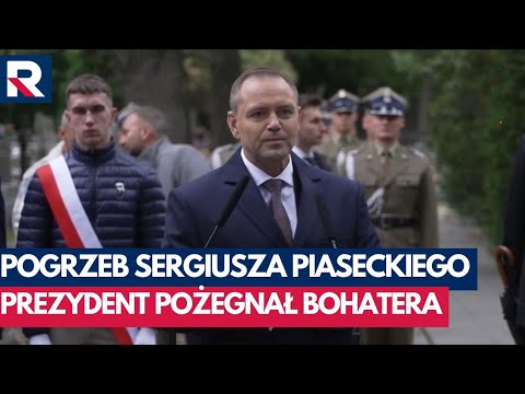 Funeral of Sergiusz Piasecki. President Karol Nawrocki bids farewell to the hero.