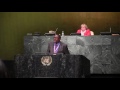 Muiu Nguli Ngura speaks at IYLA Global Summit at the UN General Assembly Hall