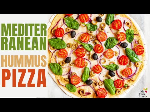 Mediterranean Hummus Pizza - Vegan / Gluten-free