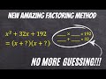 Factoring Quadratics WITHOUT Guessing Product Sum