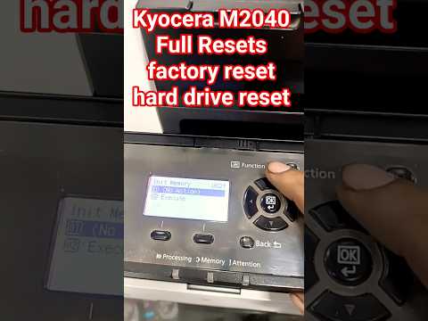 Kyocera M2040Dn Full Resetsfactory reset hard drive reset#kyocera #service #printersupportsoftware