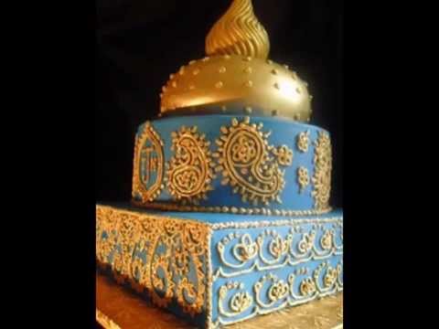 Indian wedding cake lively and happy
