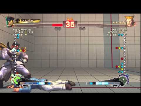 Happy Medicine (M.Bison/Dictator) vs. Dieminion (Guile) SSF4:AE 2012 Xbox Live