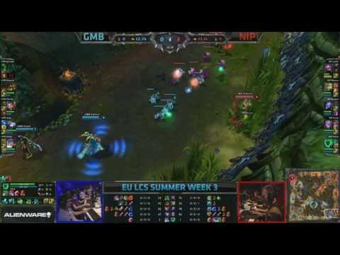 Gambit Gaming (GMB) vs Ninjas in Pyjamas (NiP) || EU LCS Summer 2013 W3D2 || Full Game HD