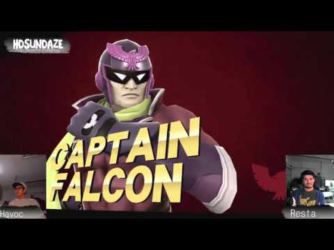 Havoc [Falcon] vs Resta [Samus / Lucina] HD Saturdaze Vol 1 Smash 4 Wii u