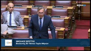 Επίκαιρη ερώτηση του Νικολάου Βρεττού για τους πλημμυροπαθείς παραγωγούς του Πηλίου.