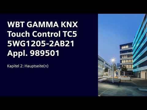 2 Siemens KNX Touch Control Panel TC5: Hauptseiten