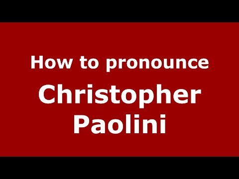 How to pronounce Christopher Paolini (American English/US) - PronounceNames.com