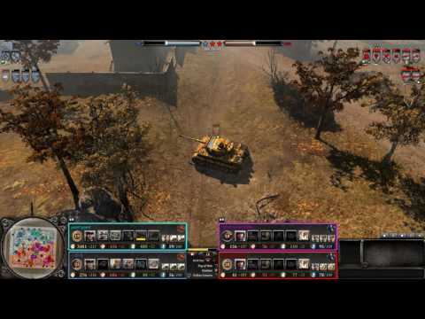 COH2 Tiger Ace vs 4 T34/85 - win