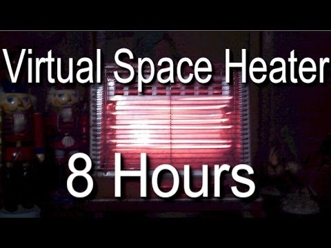 Virtual Space Heater 8 Hours Long - Relaxing Sleep and Nature Sounds