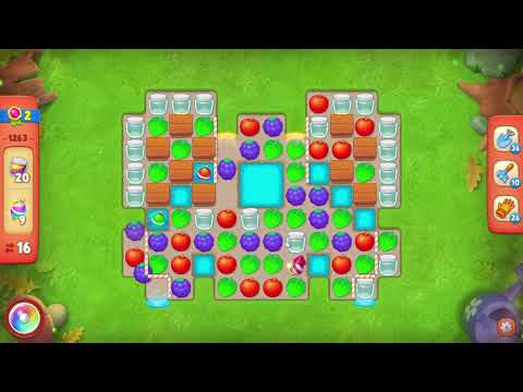 Gardenscapes 1263 Hard Level - 18 moves - NO BooSTERS