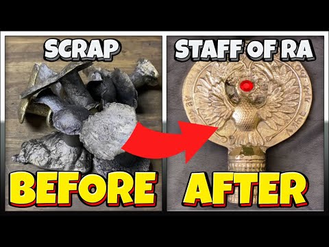Making The Staff Of Ra From Molten Metal - 3D Creality Printer - Trash To Treasure - Home Furnace