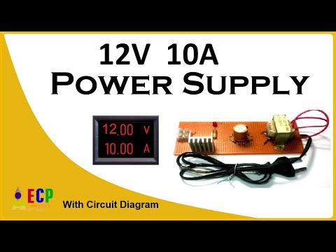 Part of a video titled How to make 12v and 10amp power supply - easy with circuit diagram