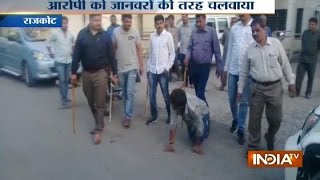 Rajkot Cops Made Criminal Parade Publicly on His Knees