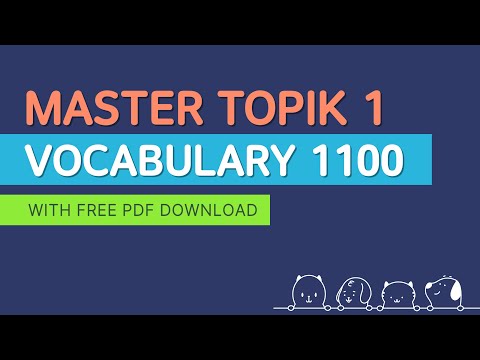 [SUB] Mastering TOPIK 1 Vocabulary 1100 | Korean Vocabulary for Beginners