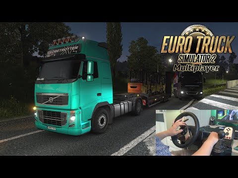 Frankfurt - Strasbourg - Der nächtliche Konvoi - Volvo FH16 Classic | Let's Play ETS 2 MP #198 [G27]