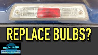 How to replace change 3rd brake high mount light bulbs F150 2009-2014 cargo & brake lights (EP 189)