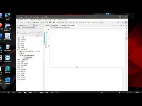 Print Hello World Using Eclipse Java Shortcut