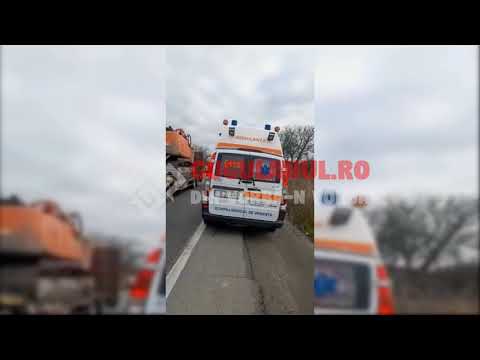 Tamponare la intrarea pe centura ocolitoare a municipiului Caransebeș.