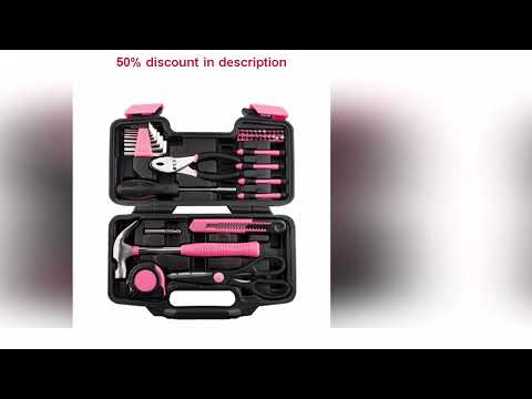 Best product reviews : 39-Piece All Purpose Household Pink Tool Kit for Girls, Ladies and Wom