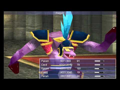 Final Fantasy IV Remake Baron Castle BOSS FIGHT BAIGAN CAGNAZZO Part 15 Walkthrough