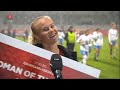 Pernille Harder post-match interview (translated) Denmark-Israel 4-0