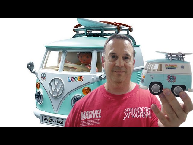 Vídeo relacionado con PLAYMOBIL | Volkswagen | Volkswagen T1 Camper ESP Edition | Icónico Retro Camper con Equipamiento Deportivo, portaequipajes de Techo y Hoja de Pegatinas | para niños a Partir de 4 años | 72314
