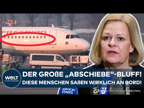 ABSCHIEBEFLUG: Polit-Skandal fliegt Ampel und Faeser um die Ohren! Kein einziger Straftäter an Bord