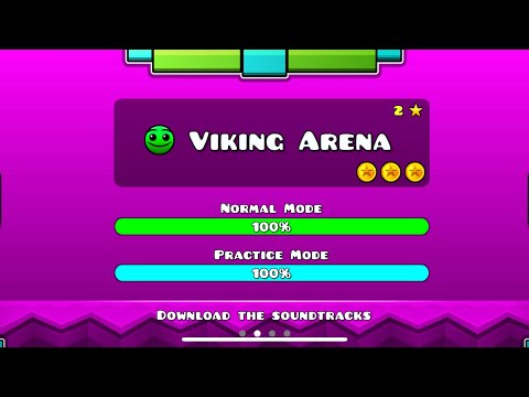 Geometry Dash Meltdown: Viking Arena - All coins (100% Completion)
