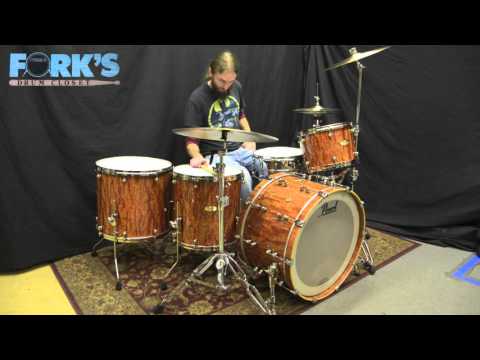 (SOLD) Pearl Masterworks Drum Set Maple/Mahogany 13, 16, 18, 24