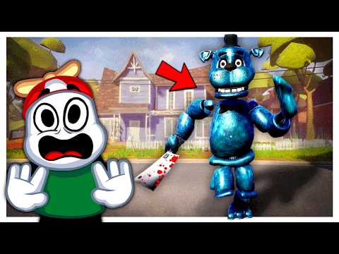 Este Freddy Azul Es Mas Rapido Y Bugeado En Hello Neighbor / FNAF Bear 5 Mod