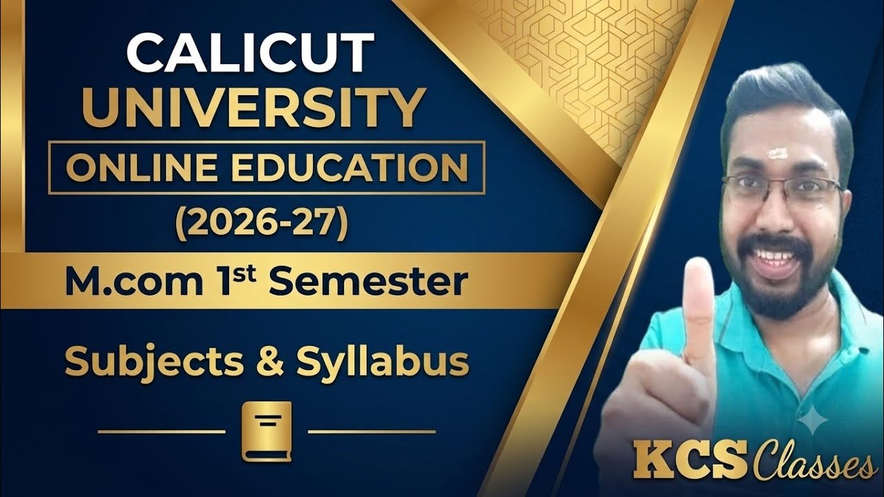 Calicut University M.com 1st Semester Subjects and Syllabus(2026-27)
