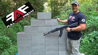 Full Auto Friday! AK-47 vs Cinder Block Wall! ⛏🦖