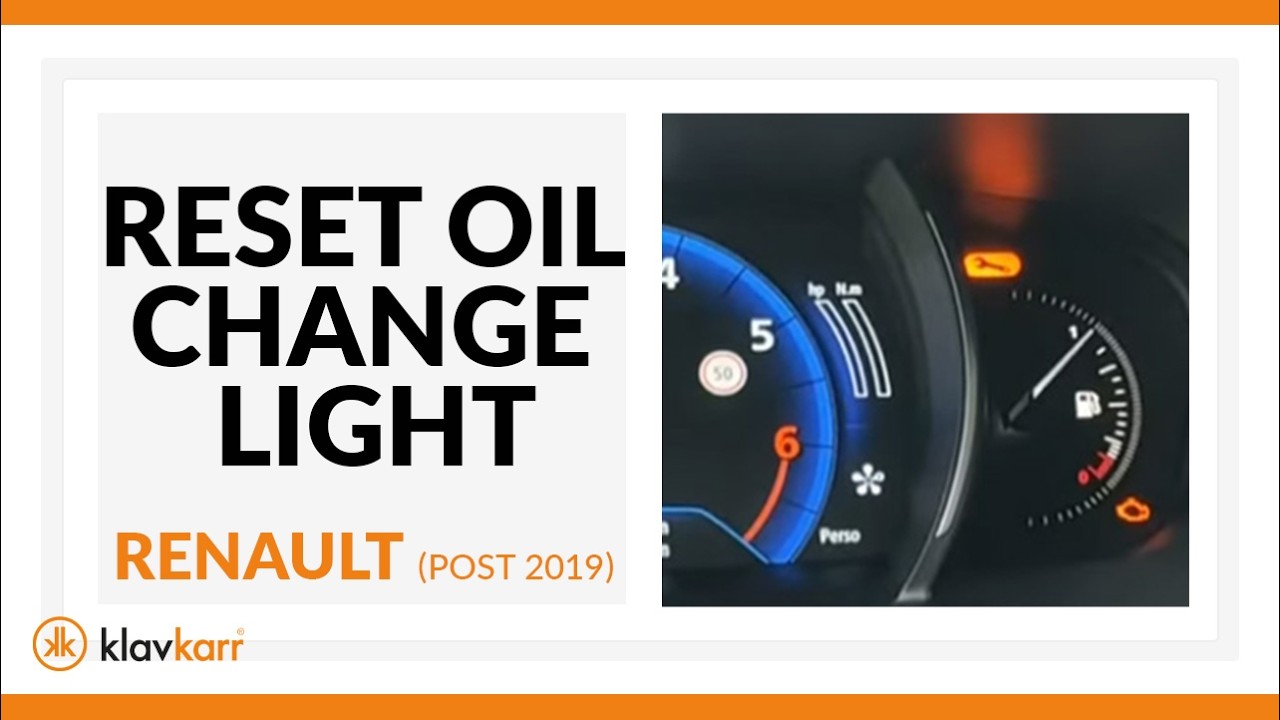 [TUTO] Reset oil service light RENAULT post 2019