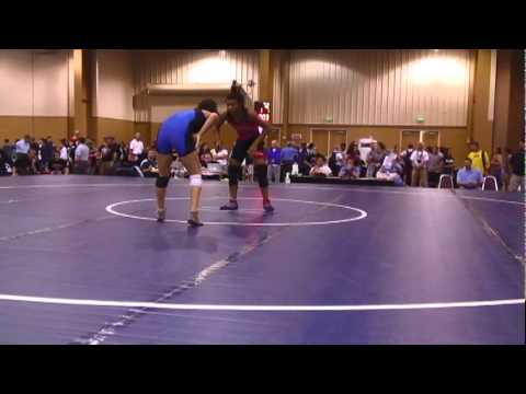 FILA Junior 55kg - Jacarra Winchester (Missouri Valley) DEC Sophie Hertz (Coronado) 1-1, 2-0.mp4