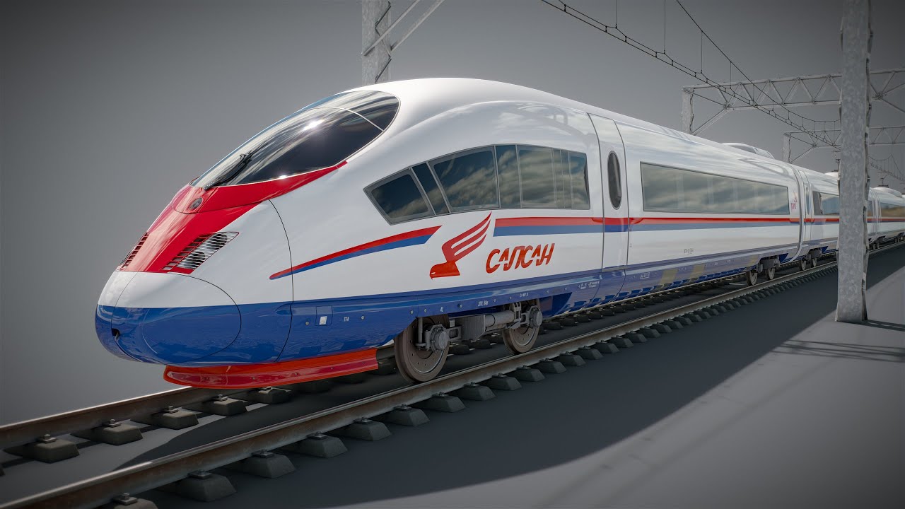 High Speed Train Velaro - Russian SAPSAN 3D Model