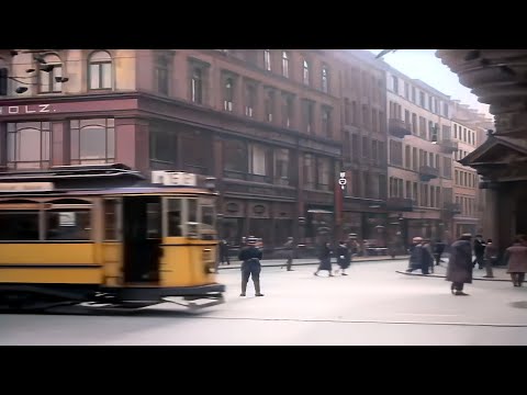 Hamburg, Deutschland 1920er Jahre in Farbe [60fps,Remastered] mit hinzugefügtem Sounddesign