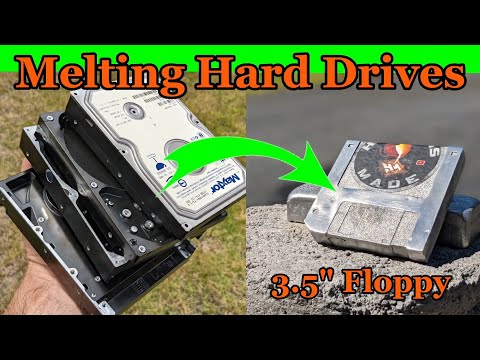 Melting Hard Drives - Hard Drive Destruction (3.5 Floppy Disk)