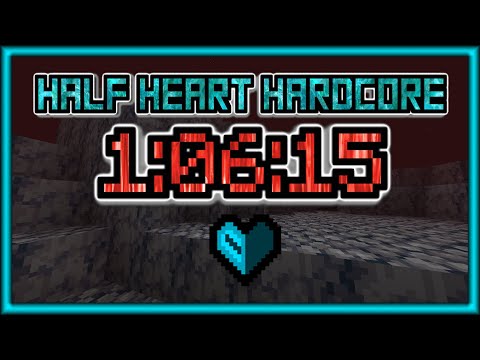 Funderful - World Record Minecraft Speedrun┋Half-Heart-Hardcore┋PB of 1:06:15