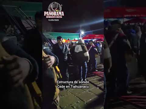 #LaPaz Accidente en un evento social en Tiahuanacu , estructura de sonido sede por mal ensamblaje.