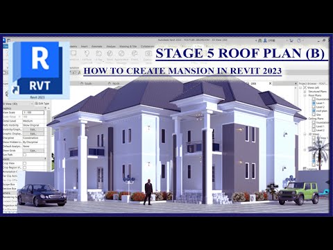 HOW TO CREATE A COMPLETE MANSION HOUSE REVIT 2023 STAGE 5 ROOF PLAN ROOF FACIAL