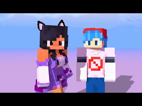 PEPPERMINT FIRST MEET PAW CHALLENGE APHMAU AND FNF BOYFRIEND - MINECRAFT ANIMATION #shorts
